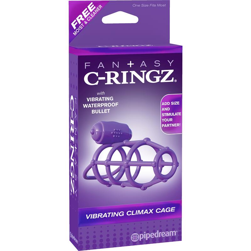 Fantasy C-Ringz Anillo Vibrador Jaula del Clímax Púrpura - Imagen 2
