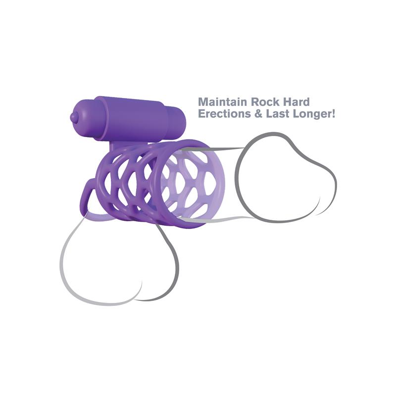 Fantasy C-Ringz Anillo Vibrador Jaula para Parejas Púrpura - Imagen 3
