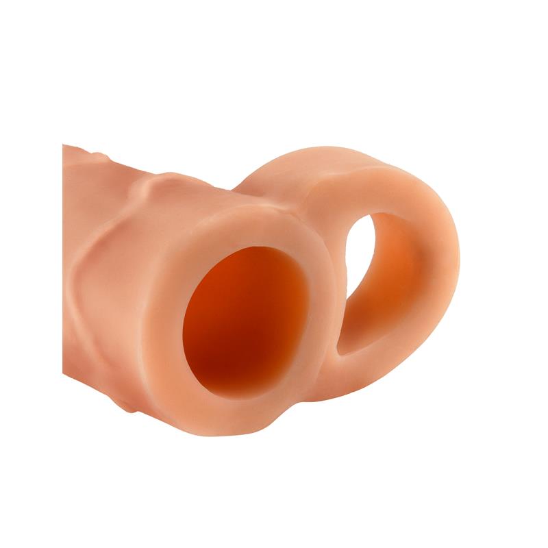 Fantasy X-tensions Perfect 2,5 cm Extensión de Pene con Anilla para Testículos - Color Natural - Imagen 3