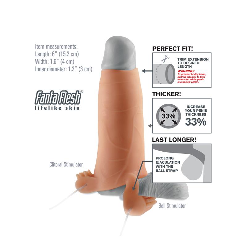 Fantasy X-tensions Real Feel Twin Teazer-Flesh - Imagen 2