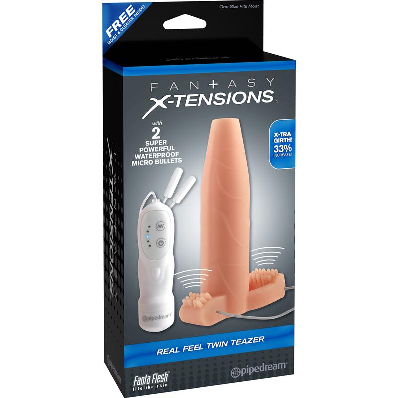 Fantasy X-tensions Real Feel Twin Teazer-Flesh - Imagen 4