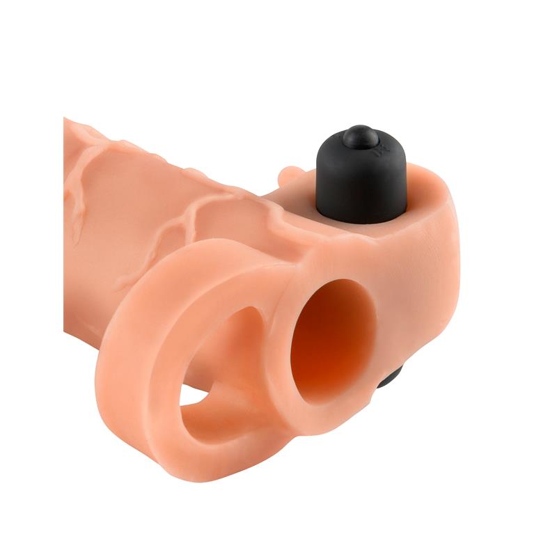 Fantasy X-tensions Vibrador Real Feel de 5,1 cm con Extensión - Color Natural - Imagen 3