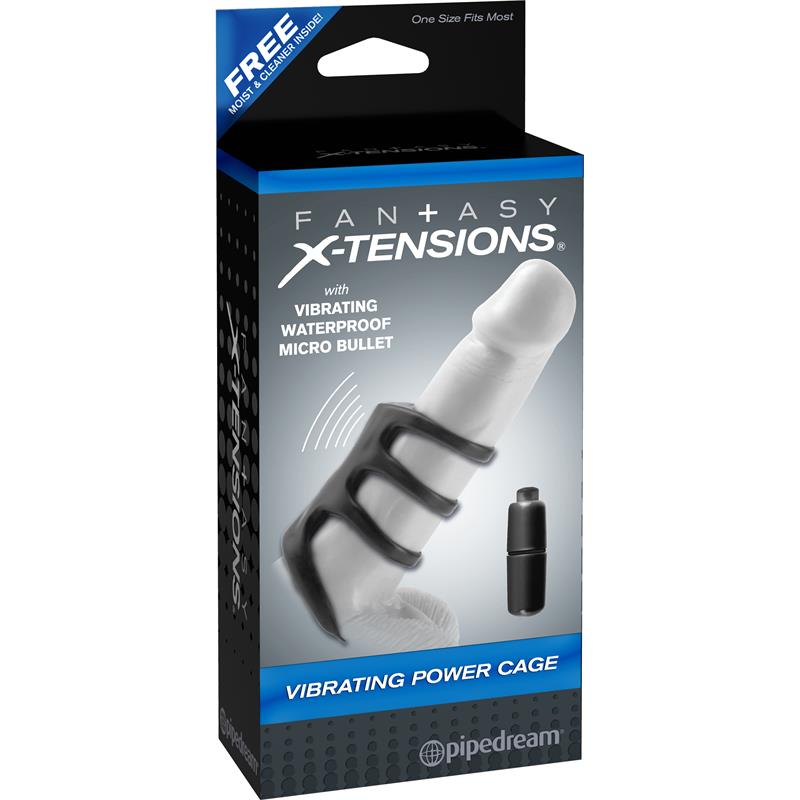 Fantasy X-tensions Vibrating Power Cage-Black - Imagen 4