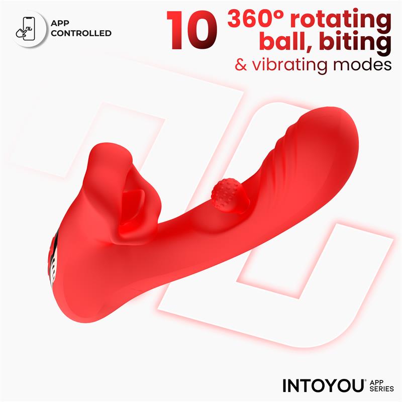 Franky Vibrador con Biting y Bola Rotativa con APP - Imagen 2