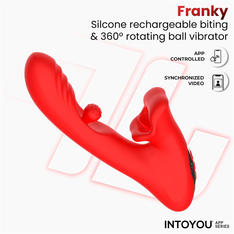 Franky Vibrador con Biting y Bola Rotativa con APP - Imagen 5
