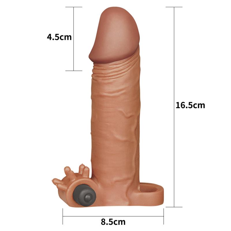 Funda para el Pene con Vibración Add 2 Pleasure X Tender Marrón - Imagen 5