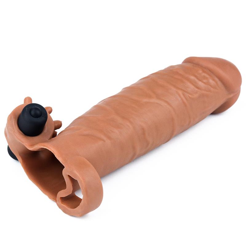 Funda para el Pene con Vibración Add 2 Pleasure X Tender Marrón - Imagen 2