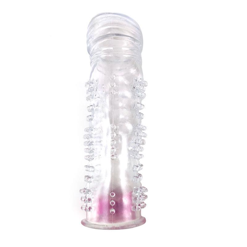 Funda para el Pene Texturizada con Bala Vibradora Transparente - Imagen 4