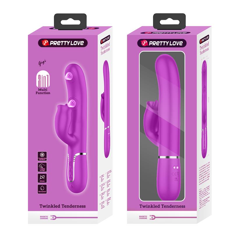 Gigi Vibrador con Licking y Thumping Fucsia - Imagen 11