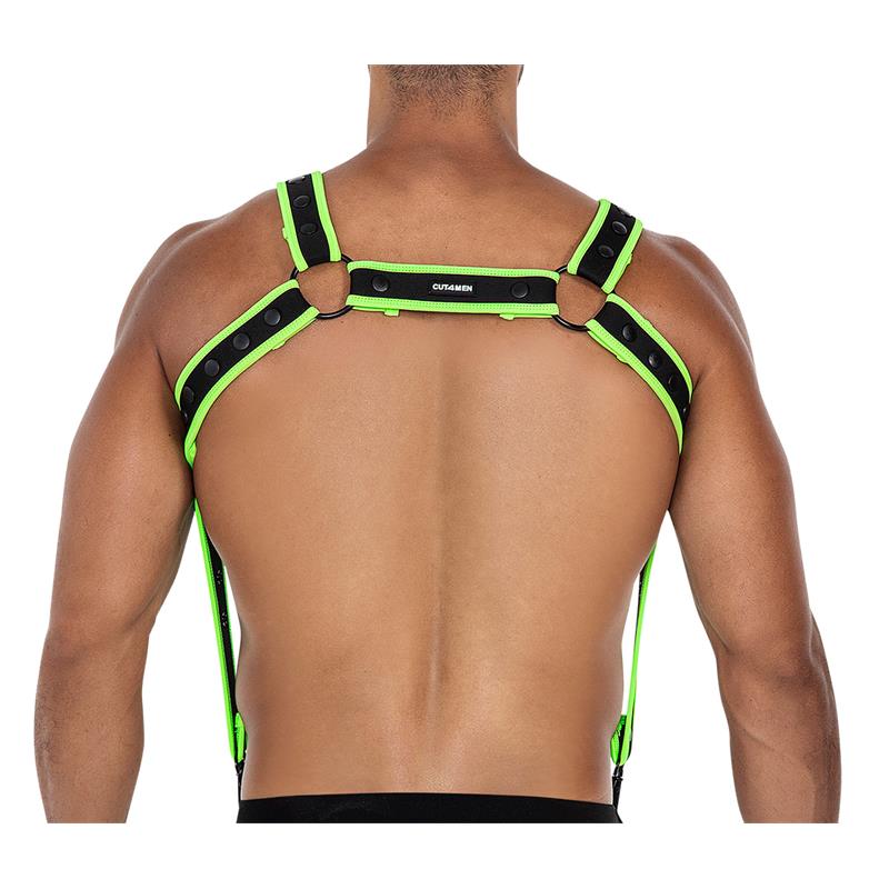 H4RNESS05 Arnés de Pecho Neon Verde Talla Única - Imagen 2
