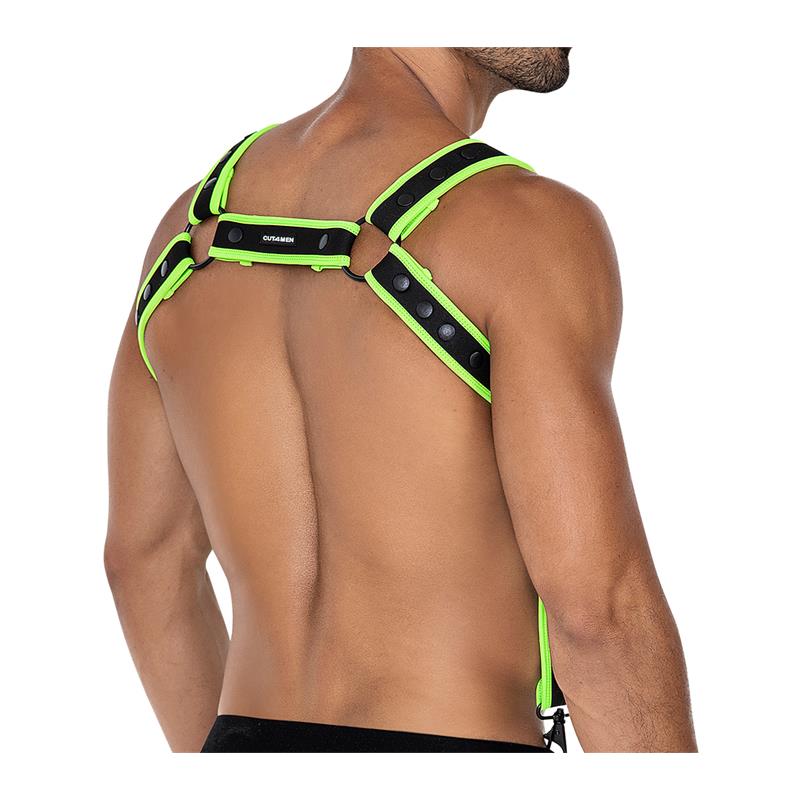 H4RNESS05 Arnés de Pecho Neon Verde Talla Única - Imagen 3