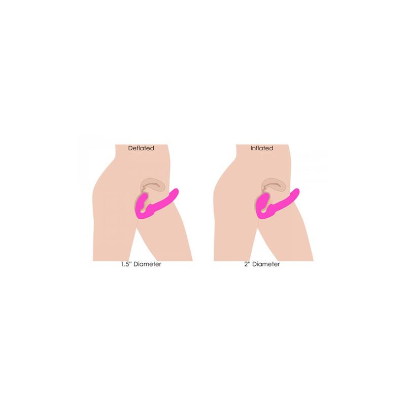 Inflatable Vibrador Doble Funcion Inflable Control Remoto Rosa - Imagen 4