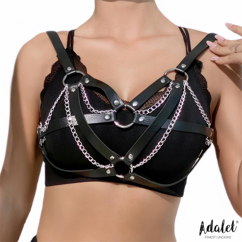 Karina Top Cuero Vegano con Cadenas Talla Única - Imagen 2