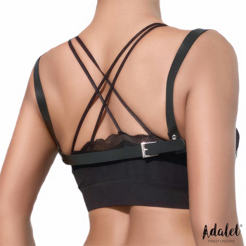 Karina Top Cuero Vegano con Cadenas Talla Única - Imagen 3