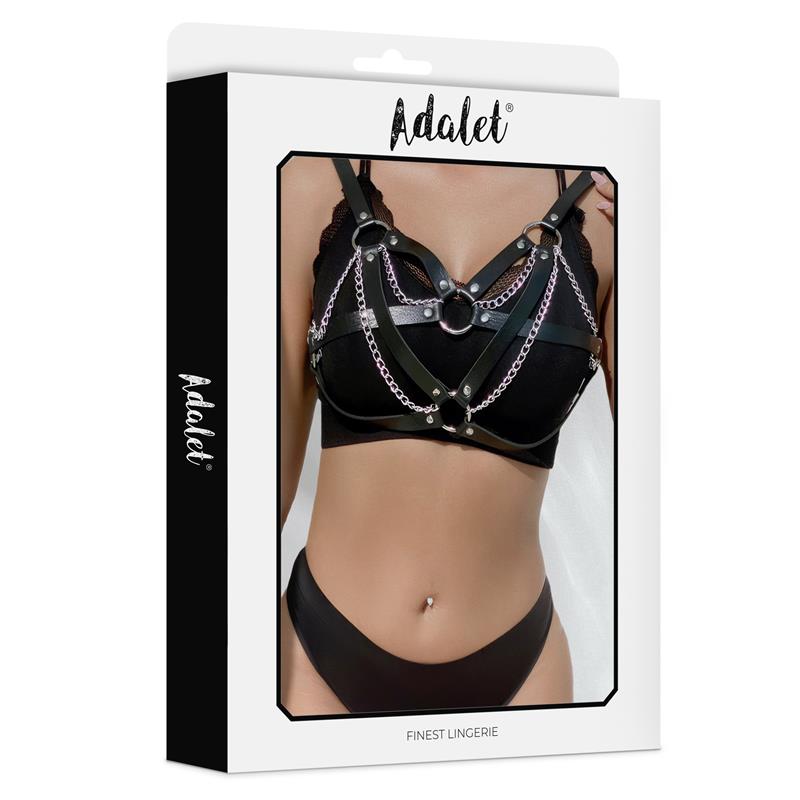 Karina Top Cuero Vegano con Cadenas Talla Única - Imagen 4