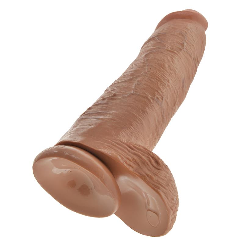 King Cock Pene con Testículos de 12 - Bronceado - Imagen 5