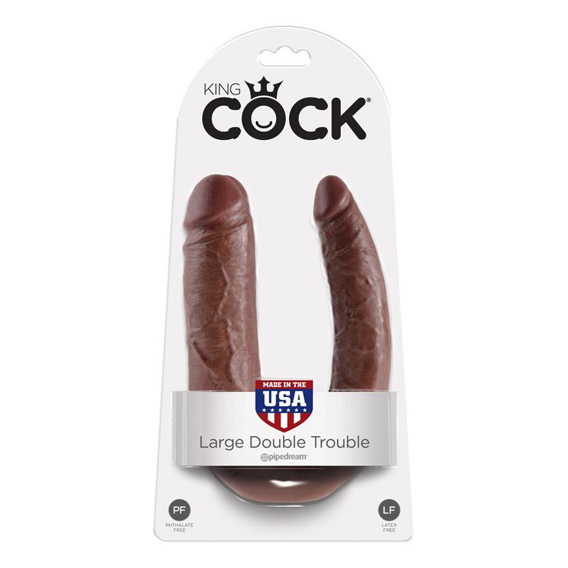 King Cock Pene Doble Penetración Grande - Color Marrón - Imagen 2