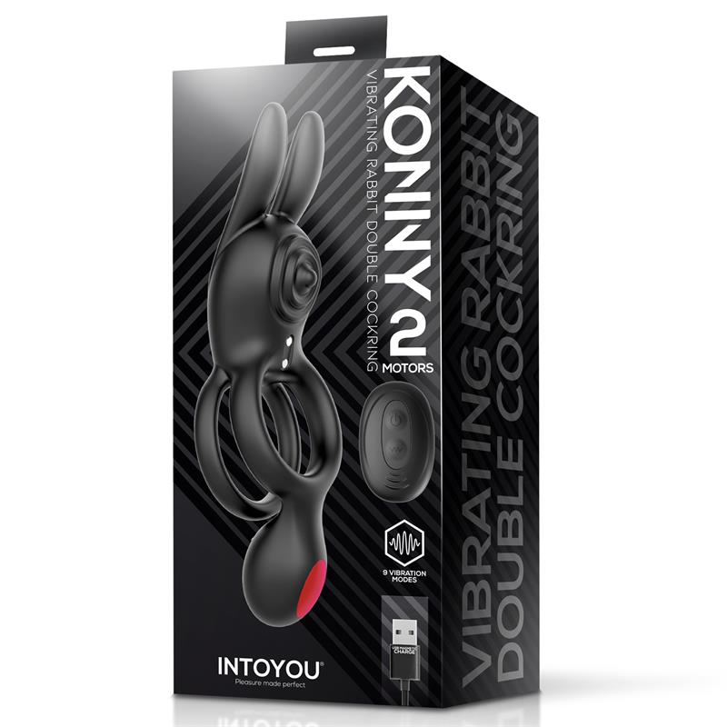 Konny Anillo Vibrador Doble con Conejito y Control Remoto - Imagen 8
