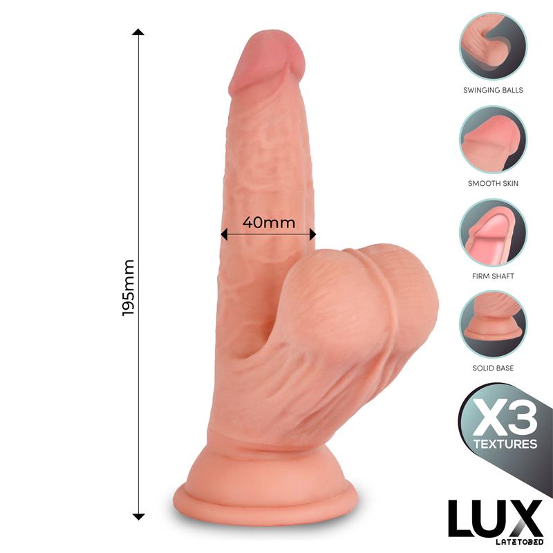 Lars Dildo Triple Densidad con Testículos Oscilantes 7.6 - Imagen 6