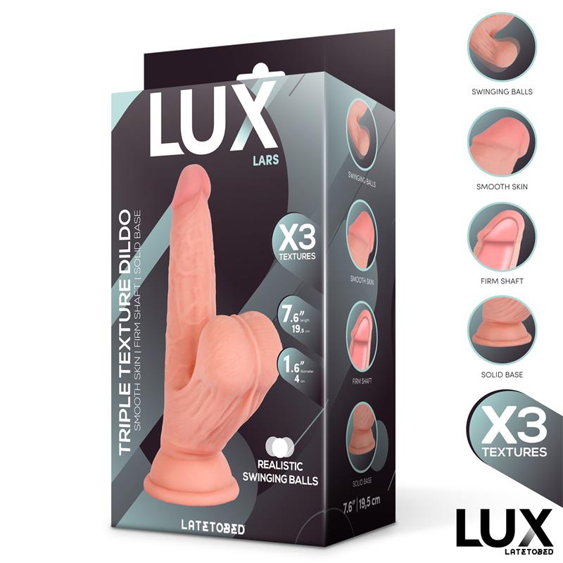Lars Dildo Triple Densidad con Testículos Oscilantes 7.6 - Imagen 7
