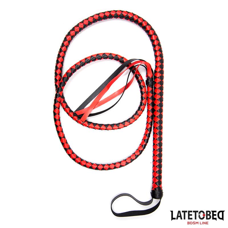 Látigo Largo Rojo y Negro 210cm