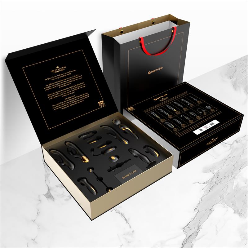 Luxury Set Queens 12 Juguetes Negro y Oro 18k - Imagen 25