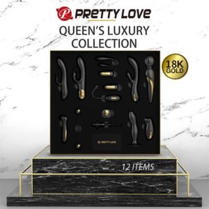Luxury Set Queens 12 Juguetes Negro y Oro 18k