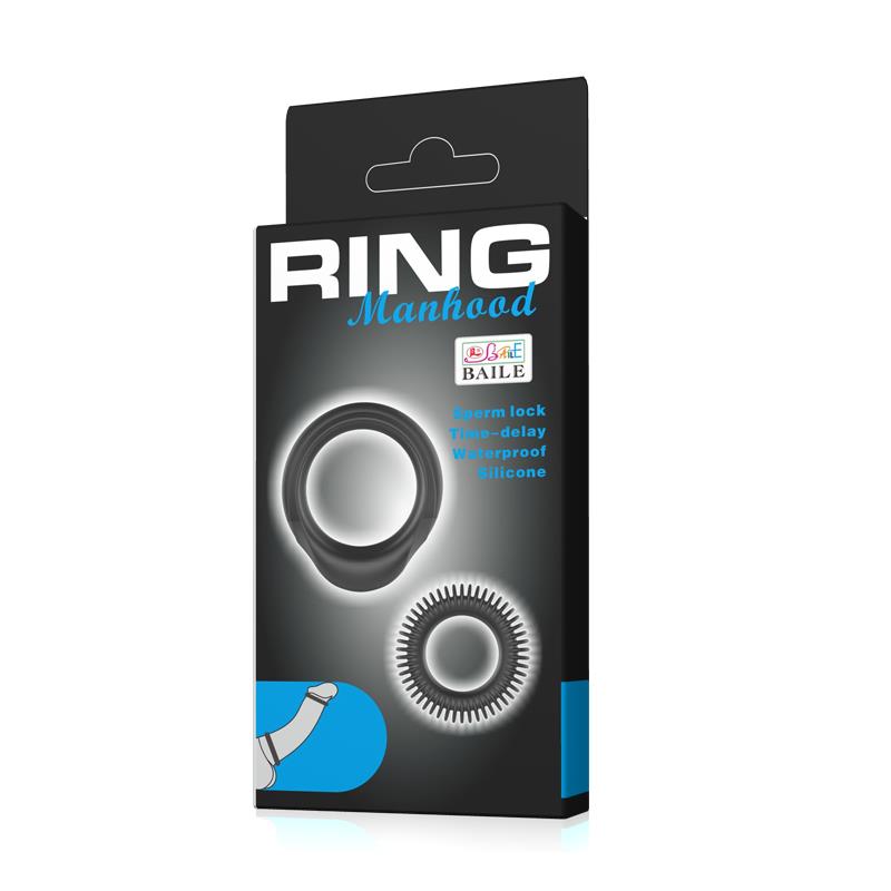 Manhood Set de 2 Anillo para el Pene - Imagen 6