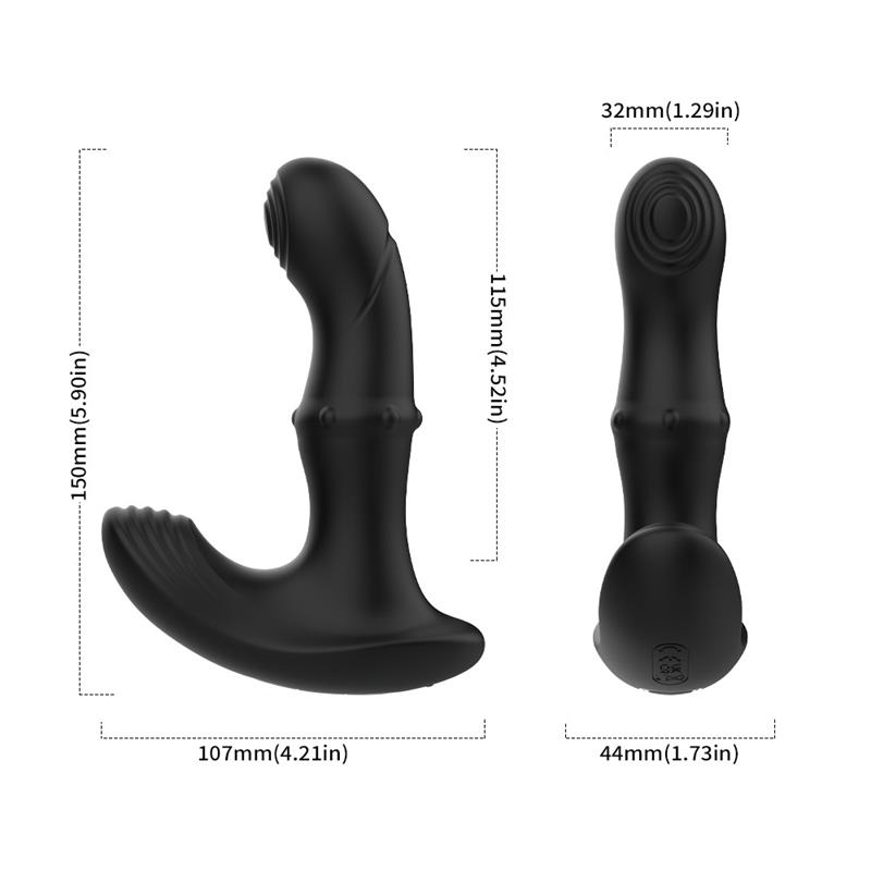 Masajeador Prostático Vibración, Thrusting y Estimulador de Clítoris - Imagen 10
