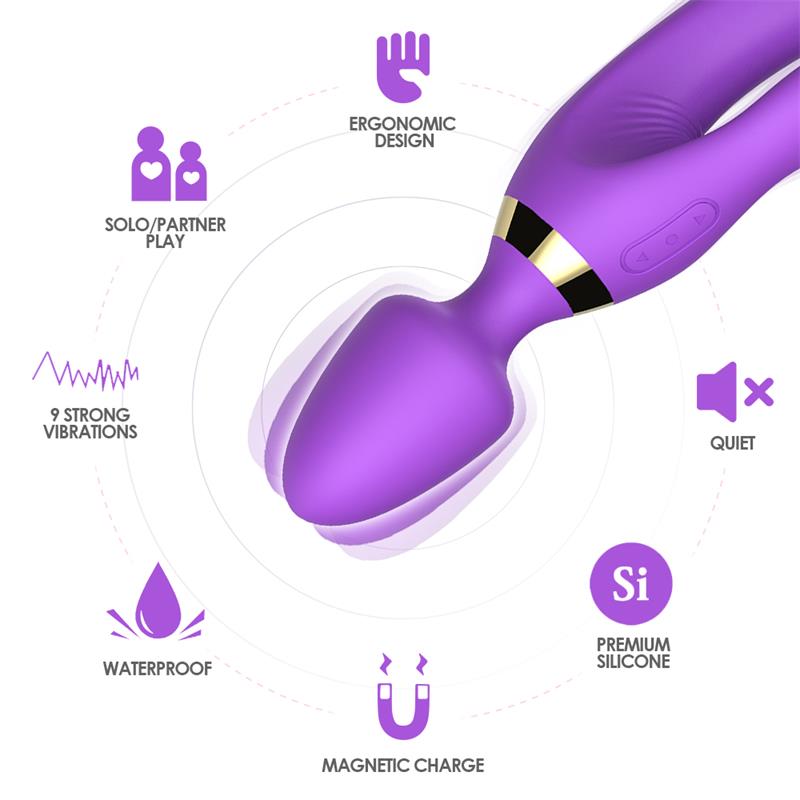 Masajeador y Vibrador Púrpura - Imagen 7