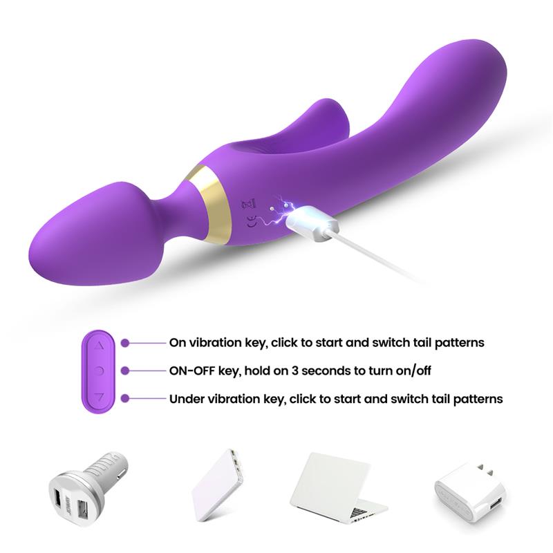 Masajeador y Vibrador Púrpura - Imagen 8
