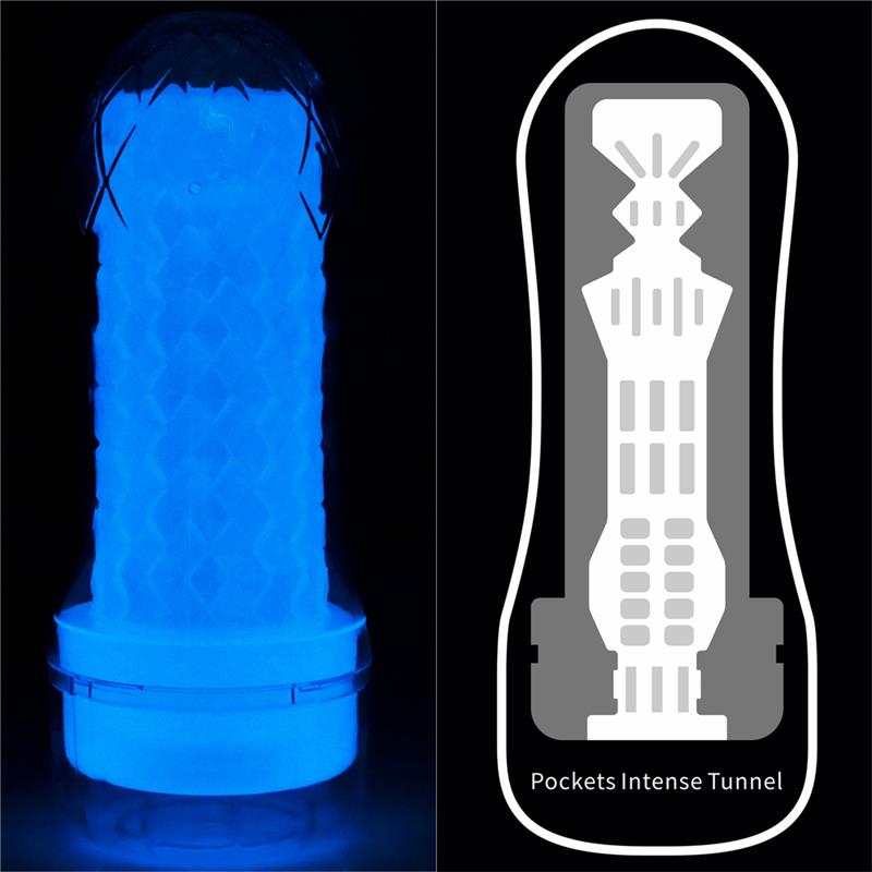 Masturbador Masculino Lumino Luz Azul - Imagen 12