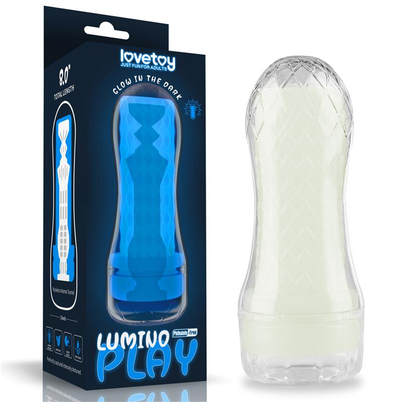 Masturbador Masculino Lumino Luz Azul - Imagen 13