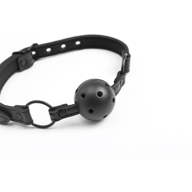Mordaza Ajustable de Bola Traspirable Cuero Vegano - Imagen 5