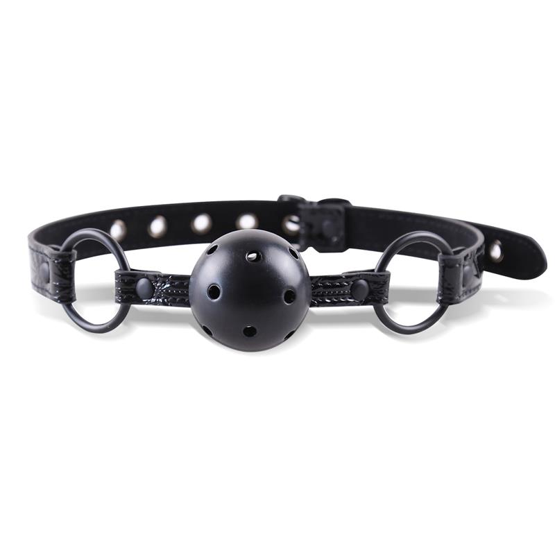Mordaza de Bola Transpirable Sapphire Cuero Vegano - Imagen 4