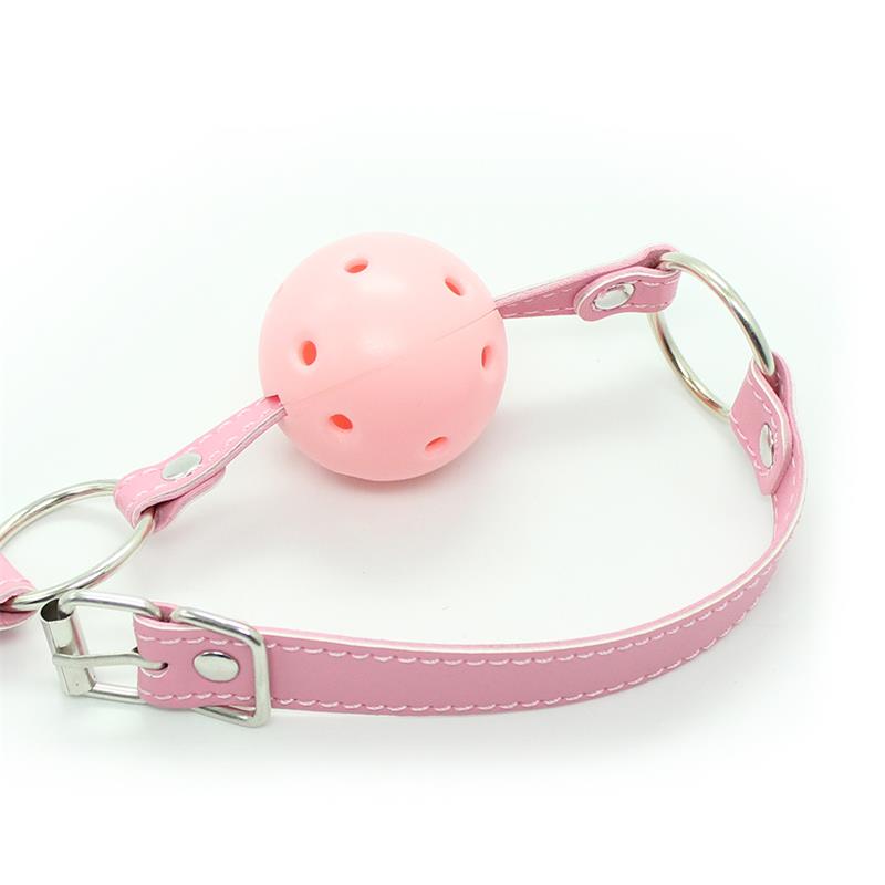 Mordaza Transpirable Ajustable Bola 4,5 cm Rosa - Imagen 2