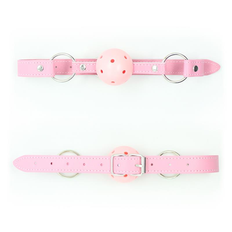 Mordaza Transpirable Ajustable Bola 4,5 cm Rosa - Imagen 3