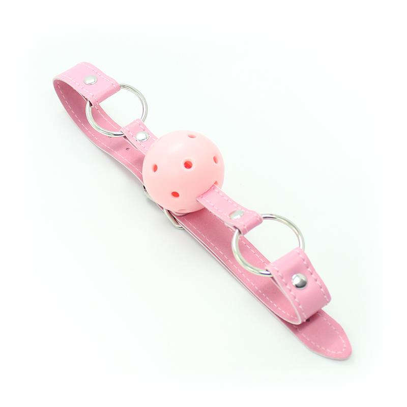 Mordaza Transpirable Ajustable Bola 4,5 cm Rosa - Imagen 4