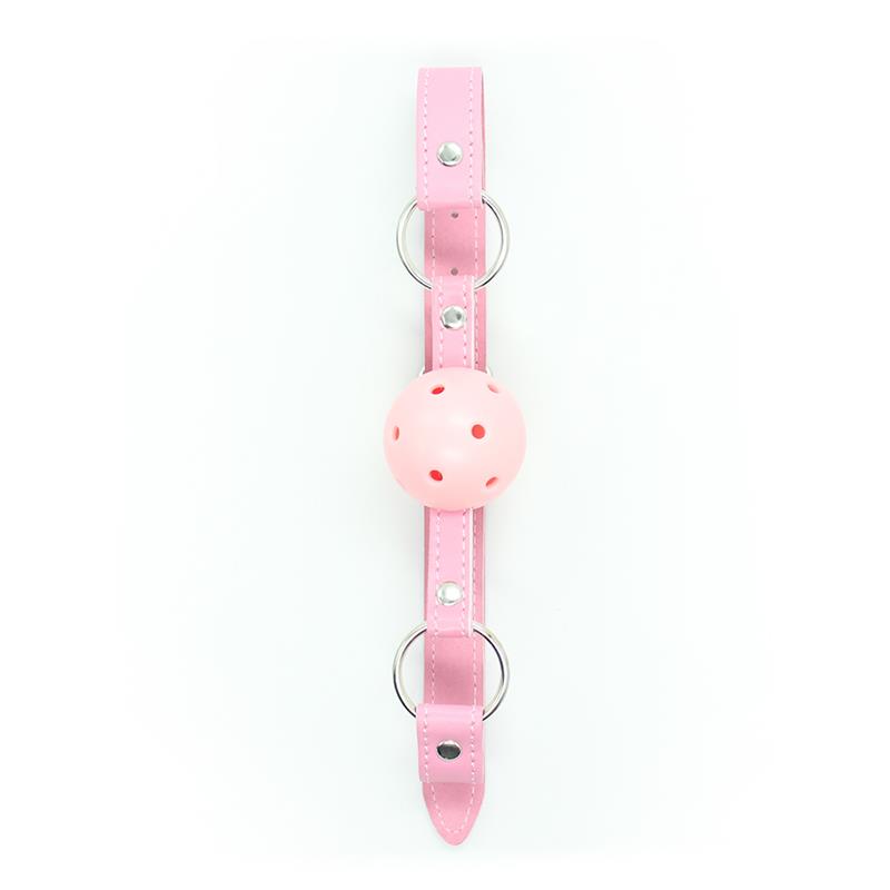 Mordaza Transpirable Ajustable Bola 4,5 cm Rosa - Imagen 6