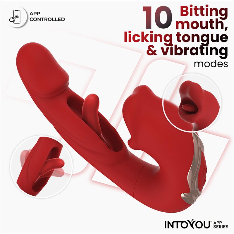 Mouty Vibrador Función Mordisqueo y Flipping con App - Imagen 4