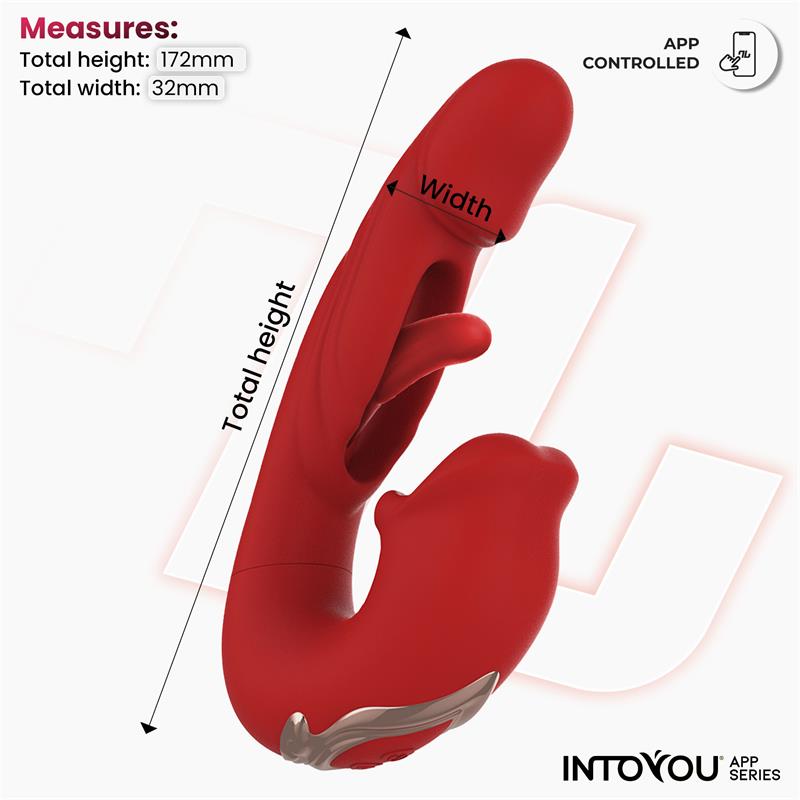 Mouty Vibrador Función Mordisqueo y Flipping con App - Imagen 9