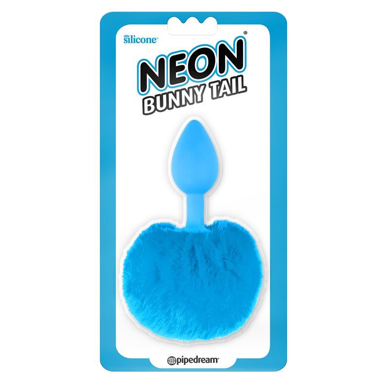 Neon Plug Anal con Cola Azul - Imagen 2