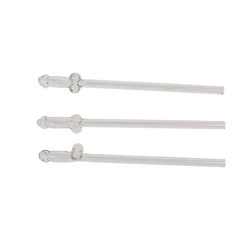 Pajitas de Cristal de Pene con Limpiador - Imagen 2