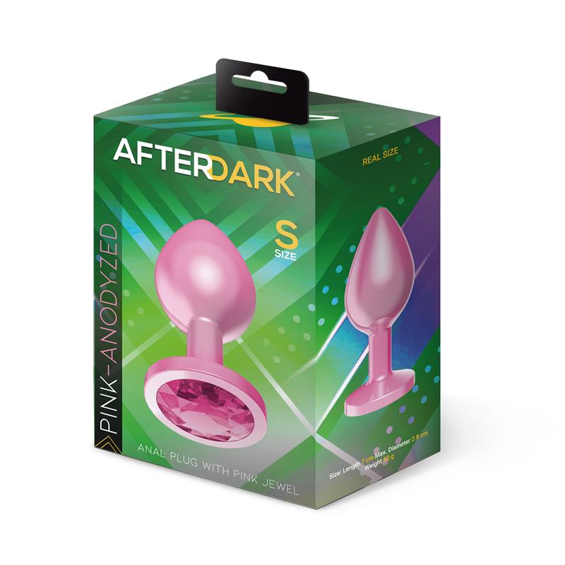 Plug Anal Anodizado Rosa con Joya Talla S - Imagen 4