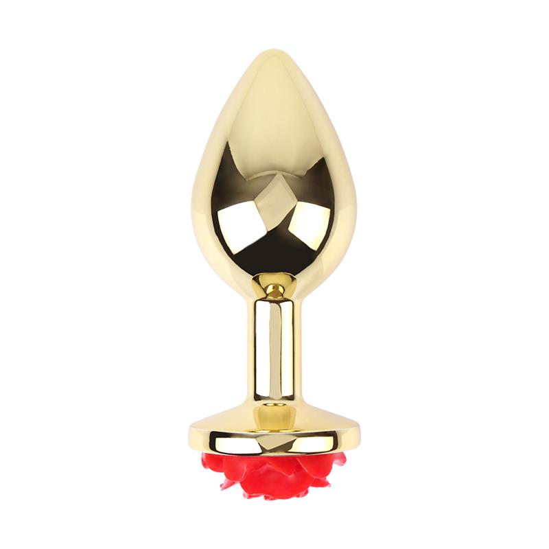 Plug Anal con Joya de Rosa Showy Rose Talla L - Imagen 2
