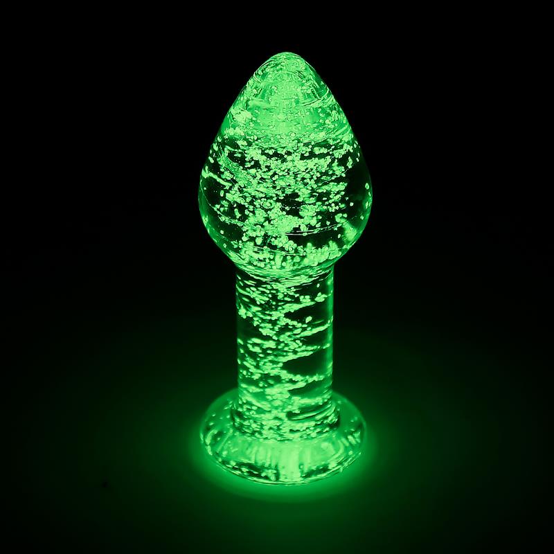 Plug Anal de Cristal que Brilla en la Oscuridad - Imagen 2