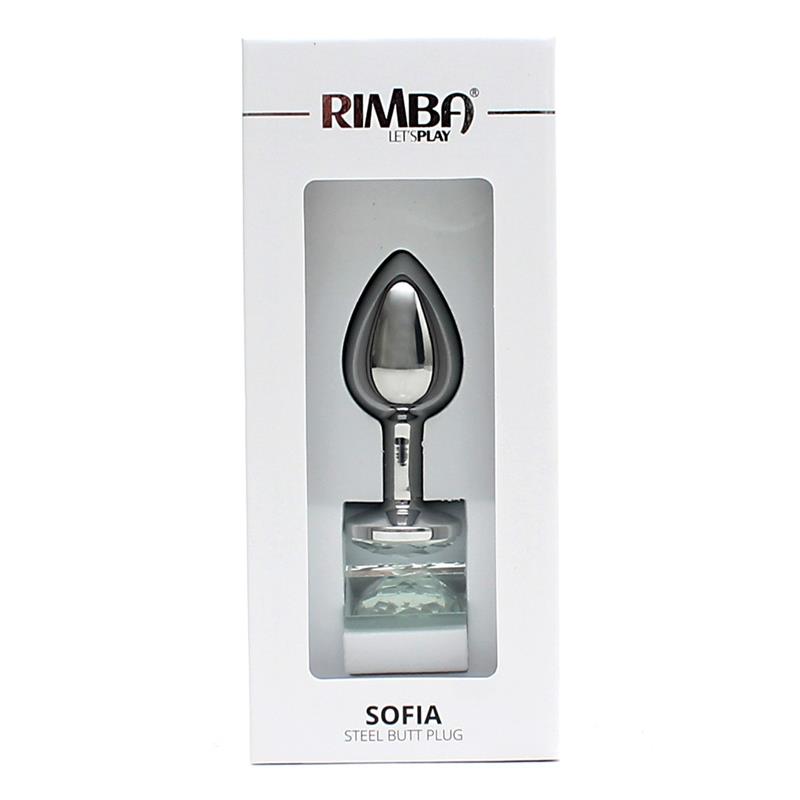 Plug Anal de Metal Sofia Joya Transparente - Imagen 4