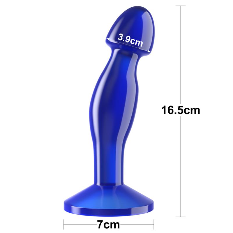 Plug Anal Flawless Azul Transparente 6.5 - Imagen 6
