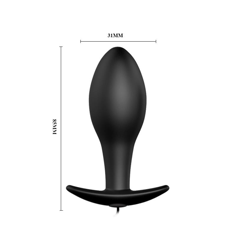 Plug Anal Negro Forma Ancla con Control Remoto - Imagen 5