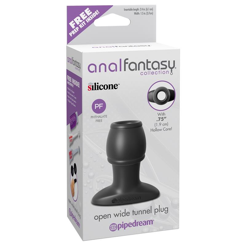 Plug Anal Open Wide Tunnel Negro - Imagen 7